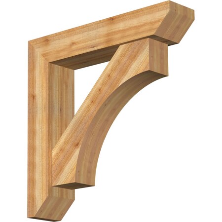 Ekena Millwork Westlake Slat Rough Sawn Bracket w/ Offset Brace, Western Red Cedar, 8"W x 38"D x 38"H BKT0806X38X38WTL06RWR